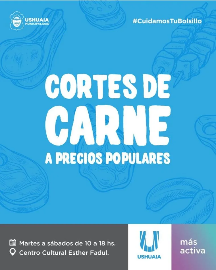 Municipio de Ushuaia lanza la feria de cortes de carne a precios populares