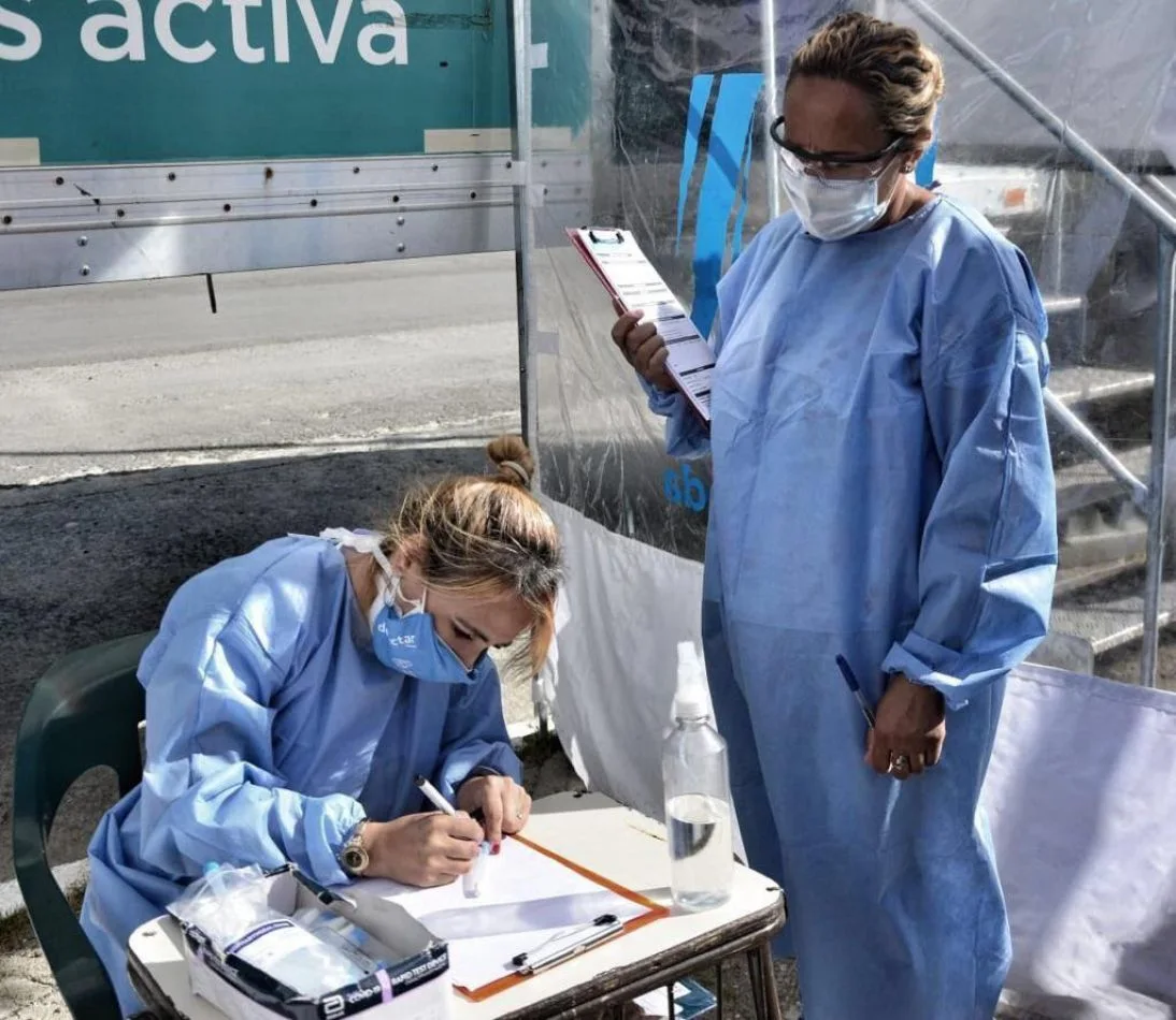 Jornada de hisopados masivos en el barrio Río Pipo