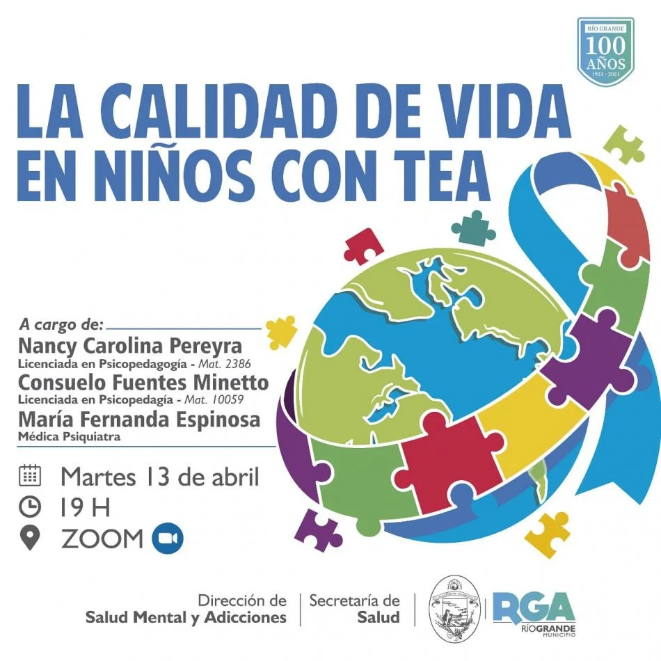 Invitan a la charla "La calidad en niños con TEA"