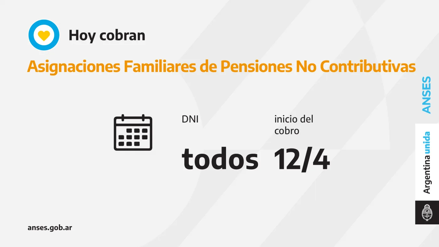 Calendario de pago de ANSES