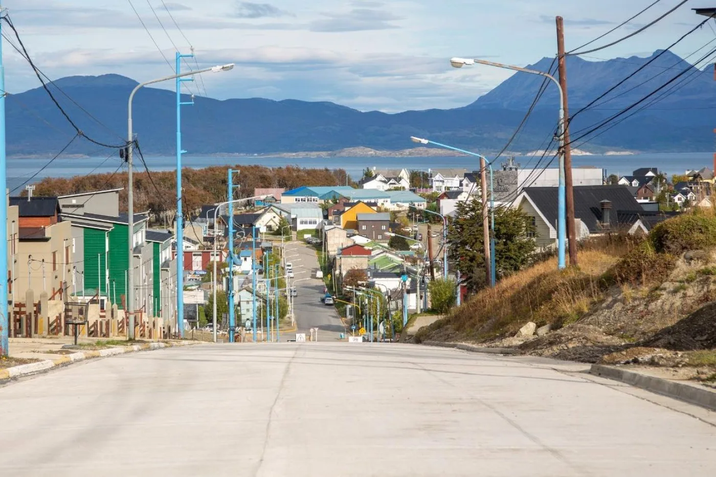 Calle Formosa en la ciudad de Ushuaia.