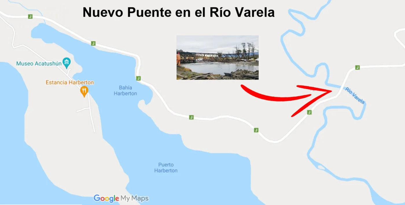 Lugar donde se encuentra el nuevo puente sobre el Río Varela.