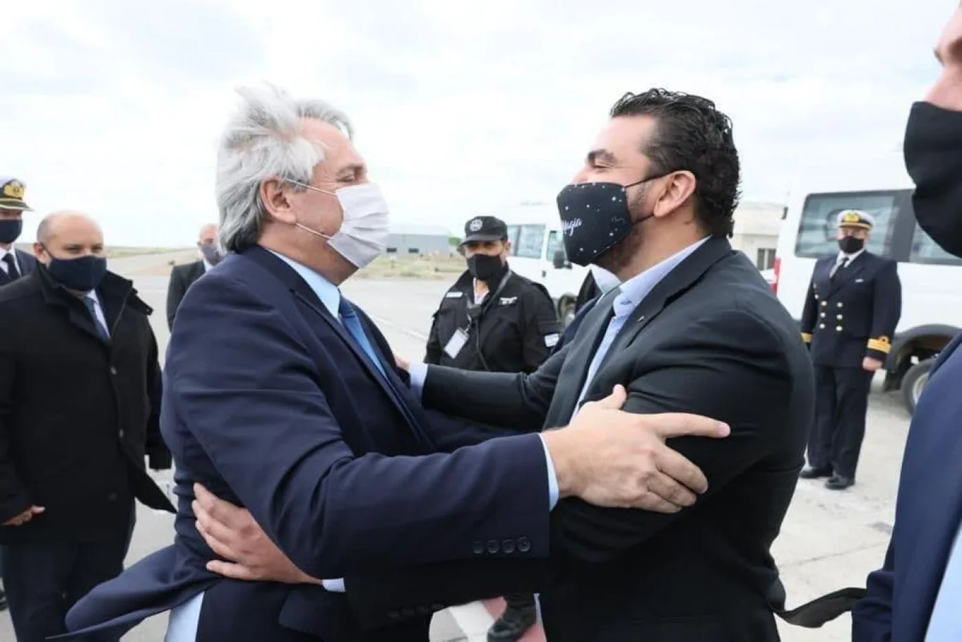 Walter Vuoto junto a Alberto Fernández