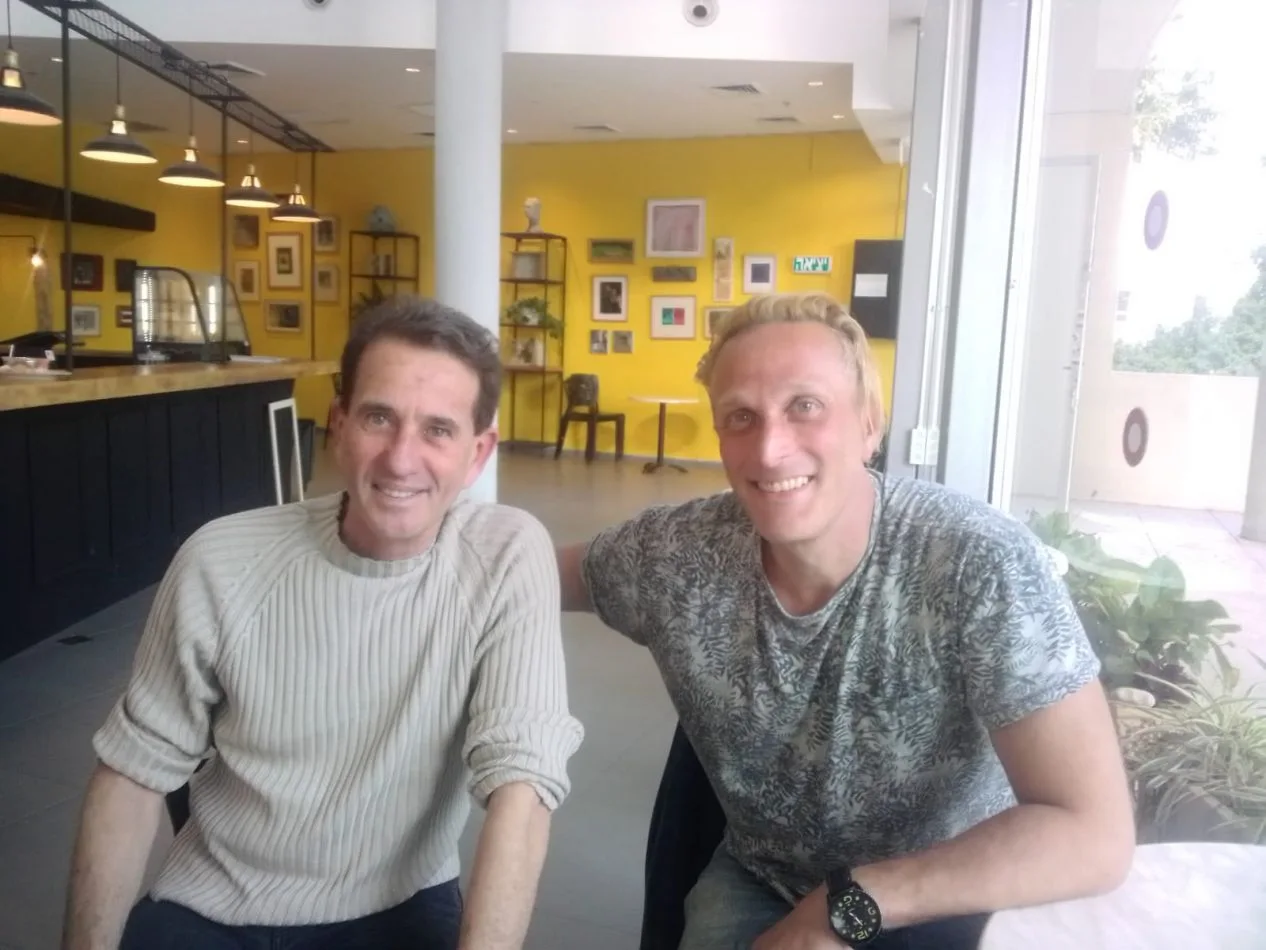 Con Boris Rubaja, consagrado actor argentino que vive en Israel.