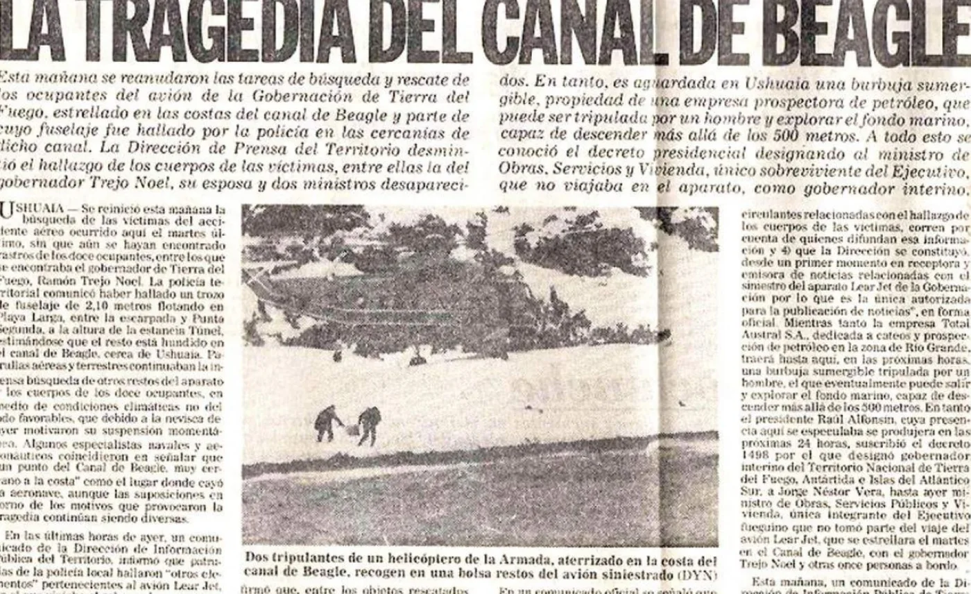 Recorte del diario La Razón, informando de la tragedia.