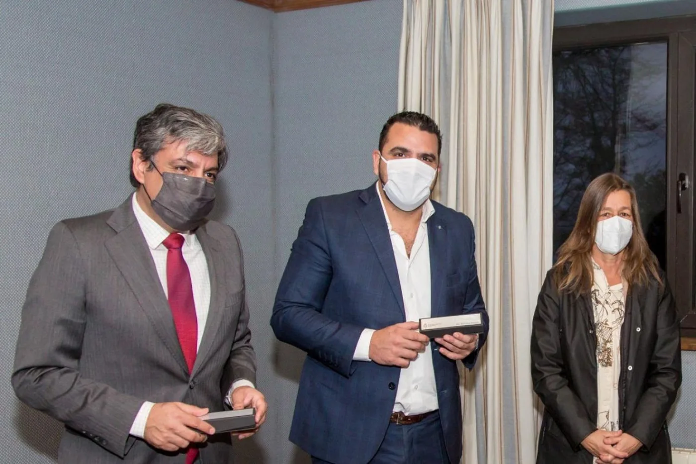 El intendente de Ushuaia, Walter Vuoto, junto a la Ministro de Seguridad de la Nación, Sabina Frederic.