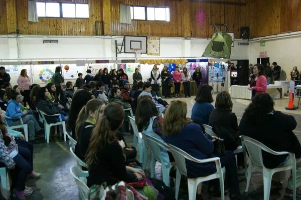 Sandra Molina, durante el discurso enel cierre de la Feria de Ciencia.