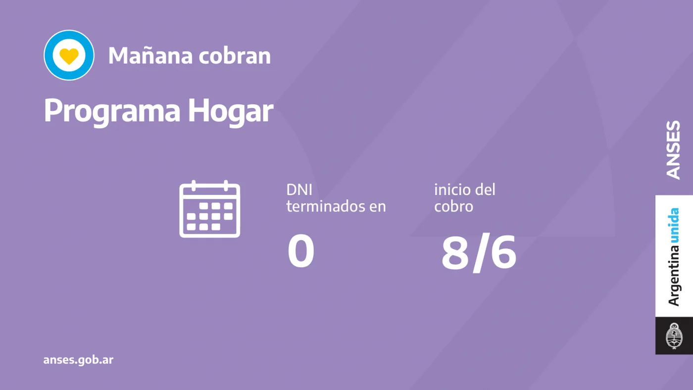 Calendario de pago del día martes 8 de junio