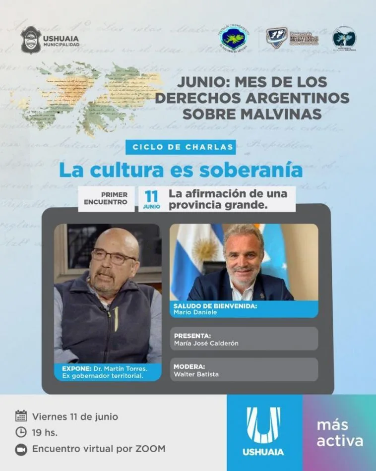 Ushuaia impulsa el ciclo de charlas virtuales "La Cultura Soberanía"