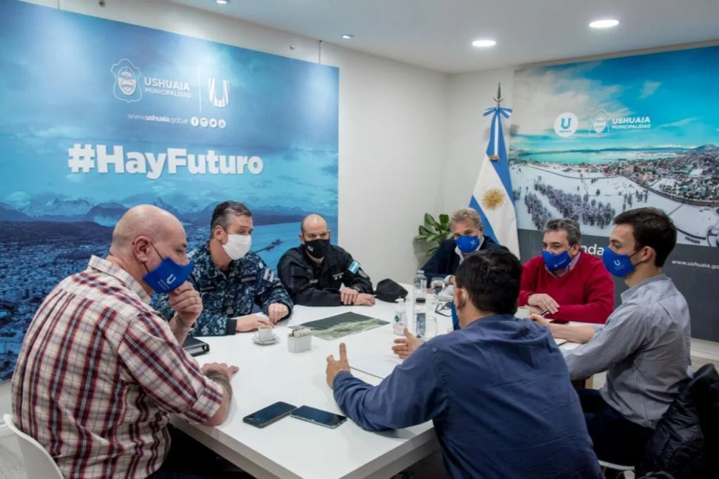 Municipio de Ushuaia acordó con la PSA y la Armada trabajo en conjunto