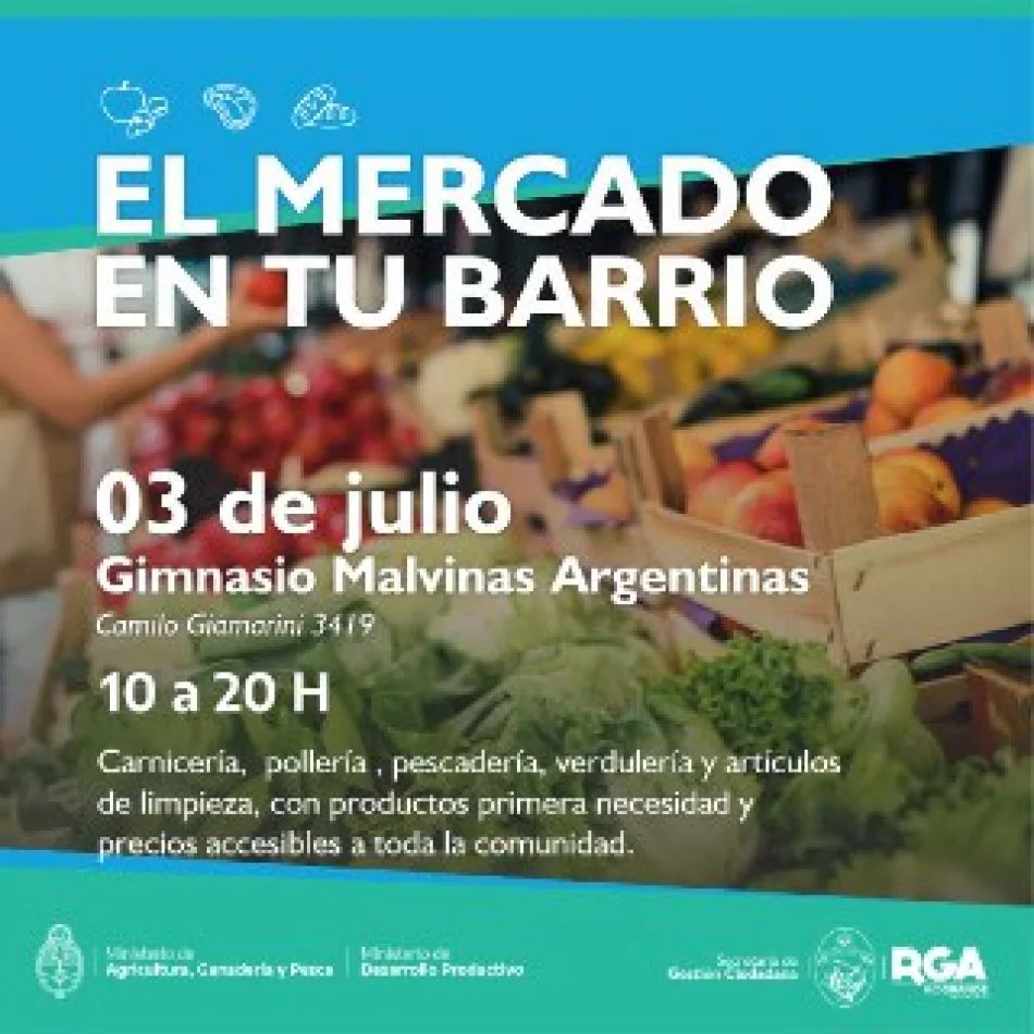 Mercado en tu Barrio llega al B° Malvinas Argentinas