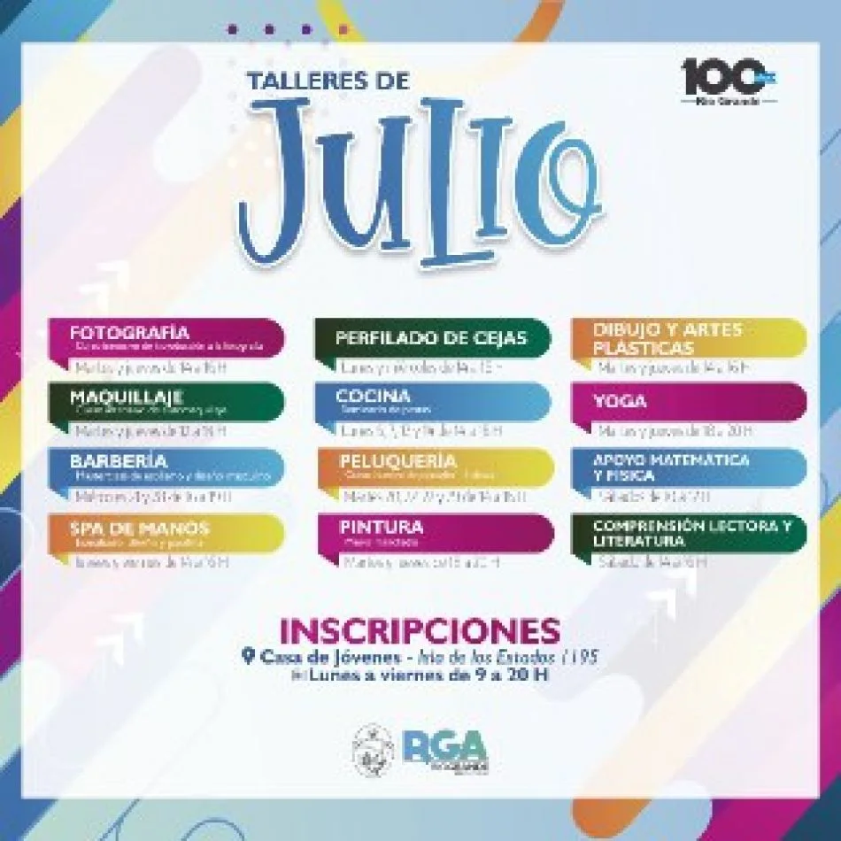 Casa de Jóvenes lanza una variada oferta de talleres para el mes de julio