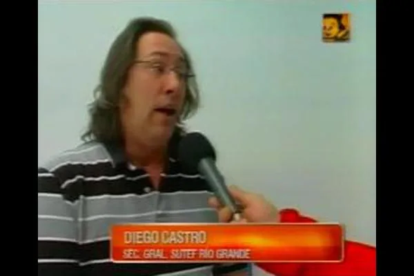 Secretario General de seccional Río Grande de SUTEF, Diego Castro.