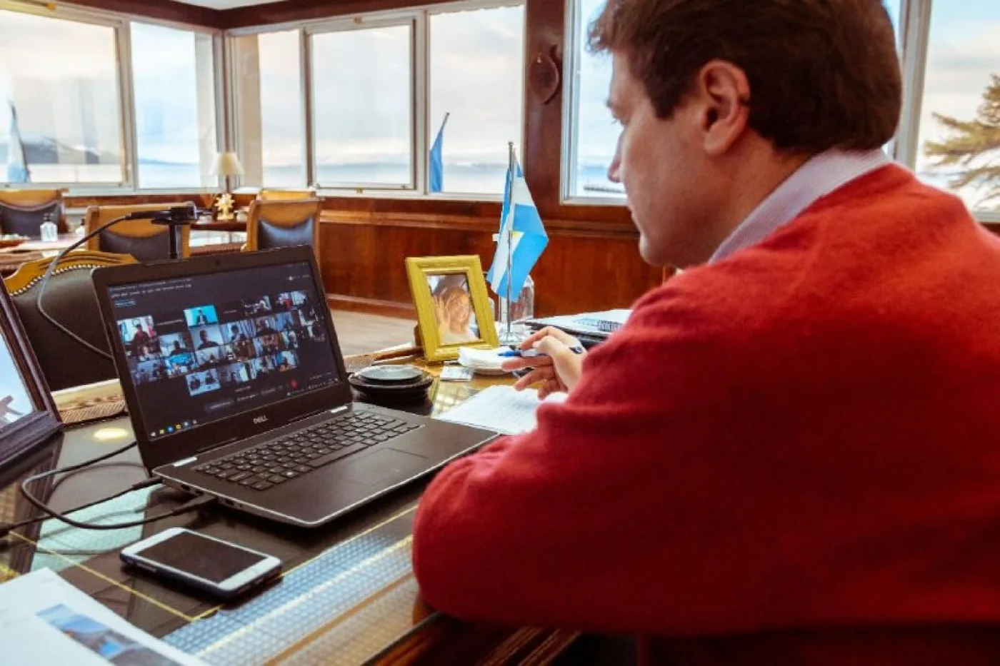El gobernador Gustavo Melella, participó este martes del lanzamiento del Programa de Preinversión para el Desarrollo Económico y Social.