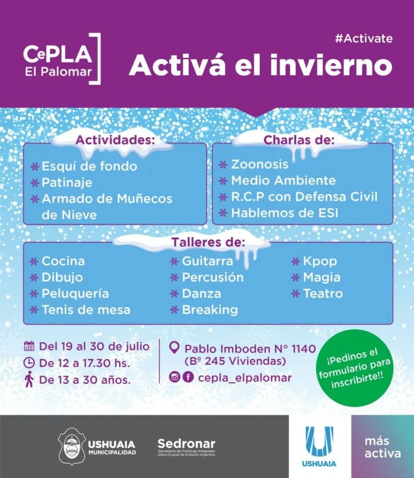 Inicia el programa "Activá el Invierno 2021"