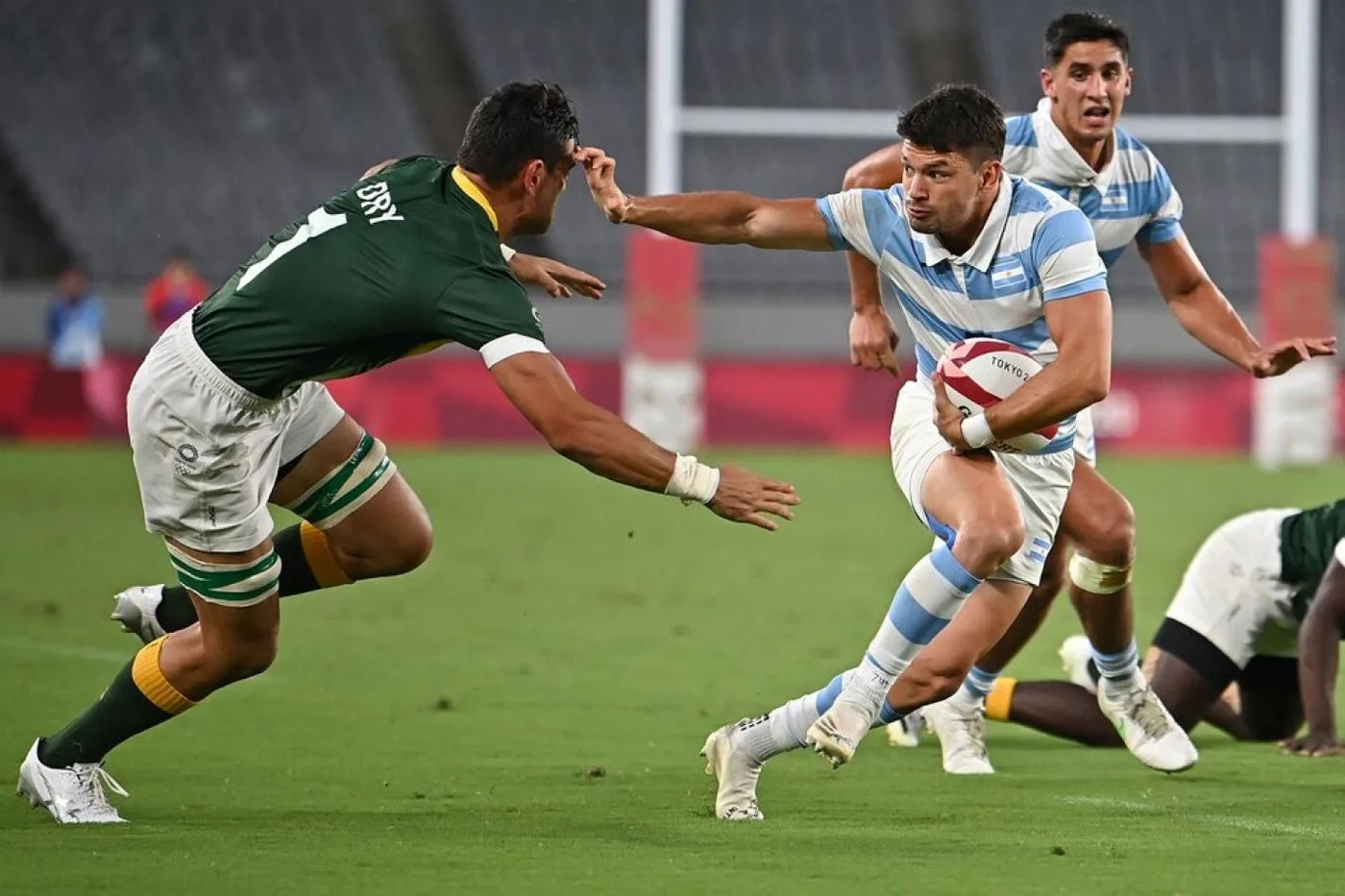 Rugby seven: Impresionante triunfo de Los Pumas con un jugador menos