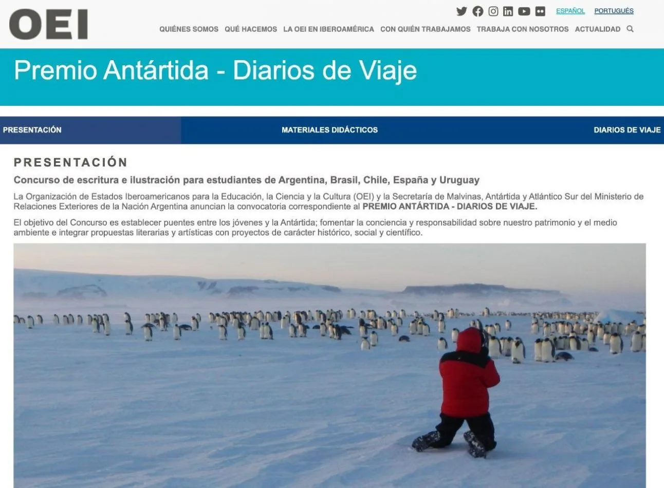 Concurso Internacional de Escritura e Ilustración sobre la Antártida