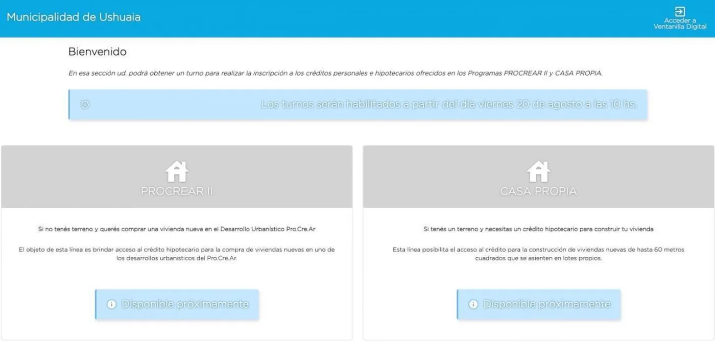 Habilitan turnero para la inscripción de los créditos Casa Propia y Viviendas PROCREAR