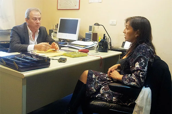 Laura Rojo, durante el diálogo con Alejandro Mayoral, de AFARTE.