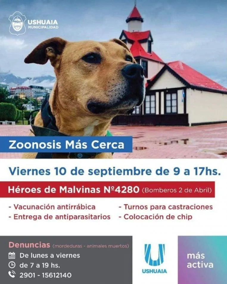 Jornada de Zoonosis más Cerca en la ciudad de Ushuaia.