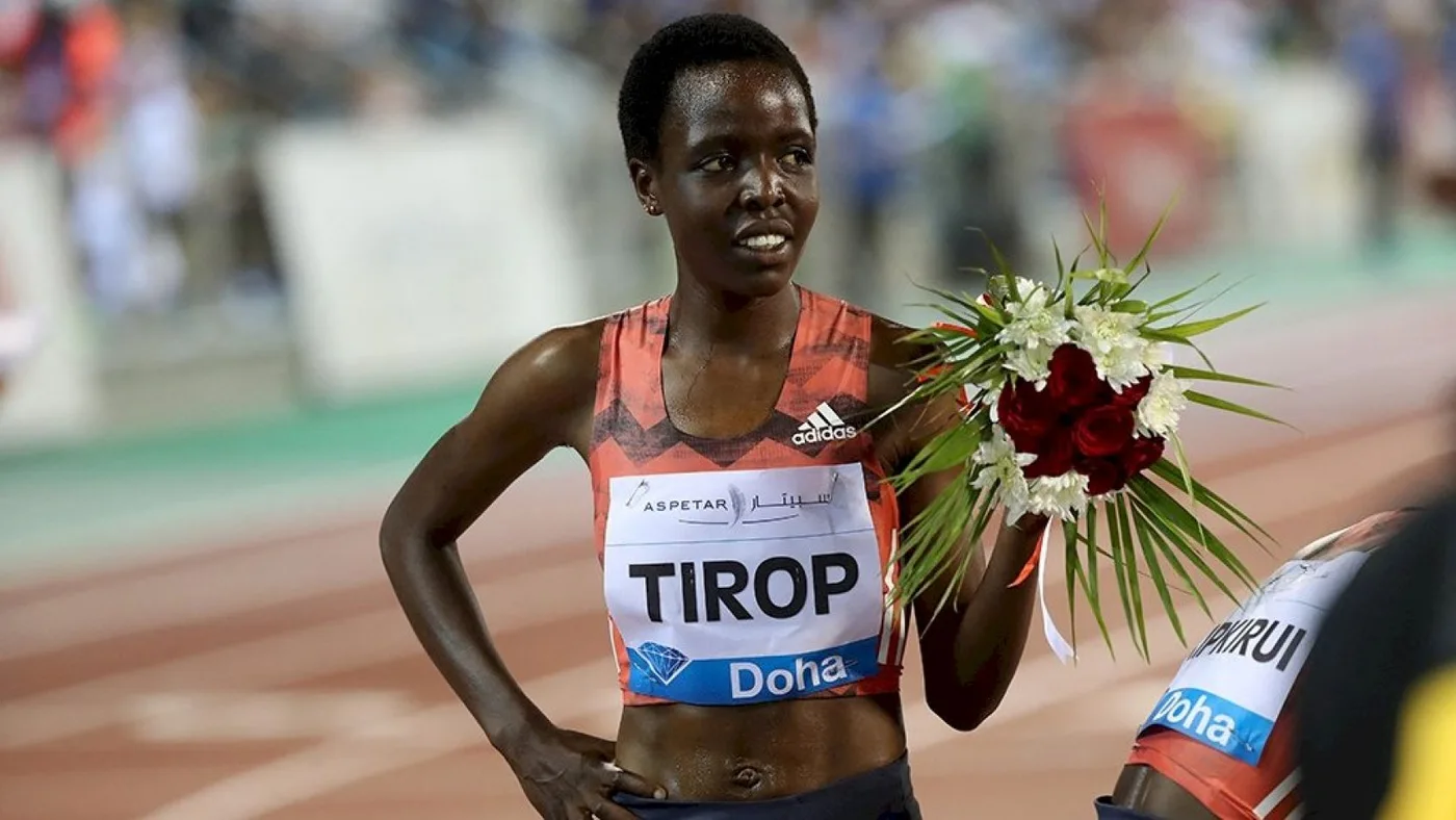 La atleta keniana Agnes Tirop, campeona del mundo de cross country en 2015 y ganadora de dos medallas de bronce en 10 mil metros.