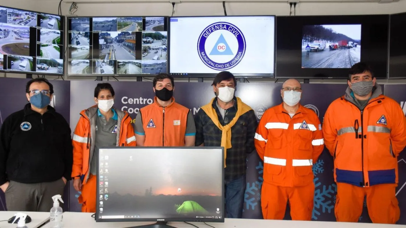 Defensa Civil de Ushuaia y Río Grande avanzaron en capacitaciones e intercambio de experiencias