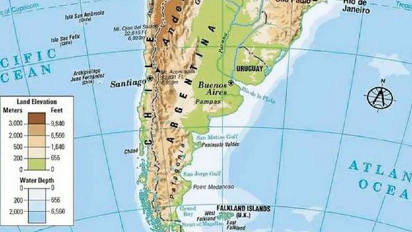 Un manual de Santa Fe muestra a las Malvinas como "Falklands"
