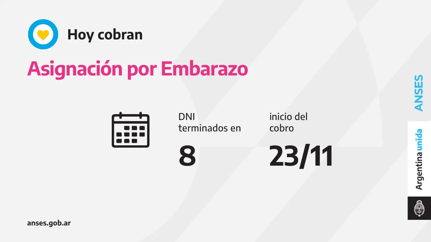 Calendario de pago del día martes 23 de noviembre del 2021