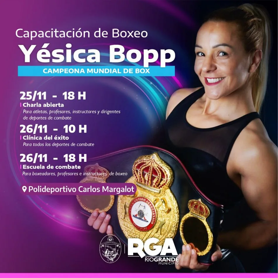 La boxeadora Yésica Bopp brindará capacitaciones en Río Grande