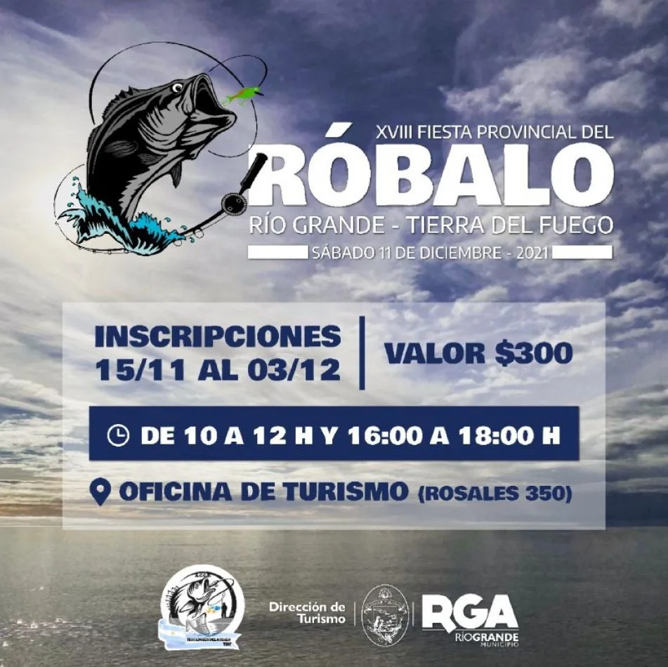 Última semana de inscripción para la Fiesta del Róbalo en Río Grande