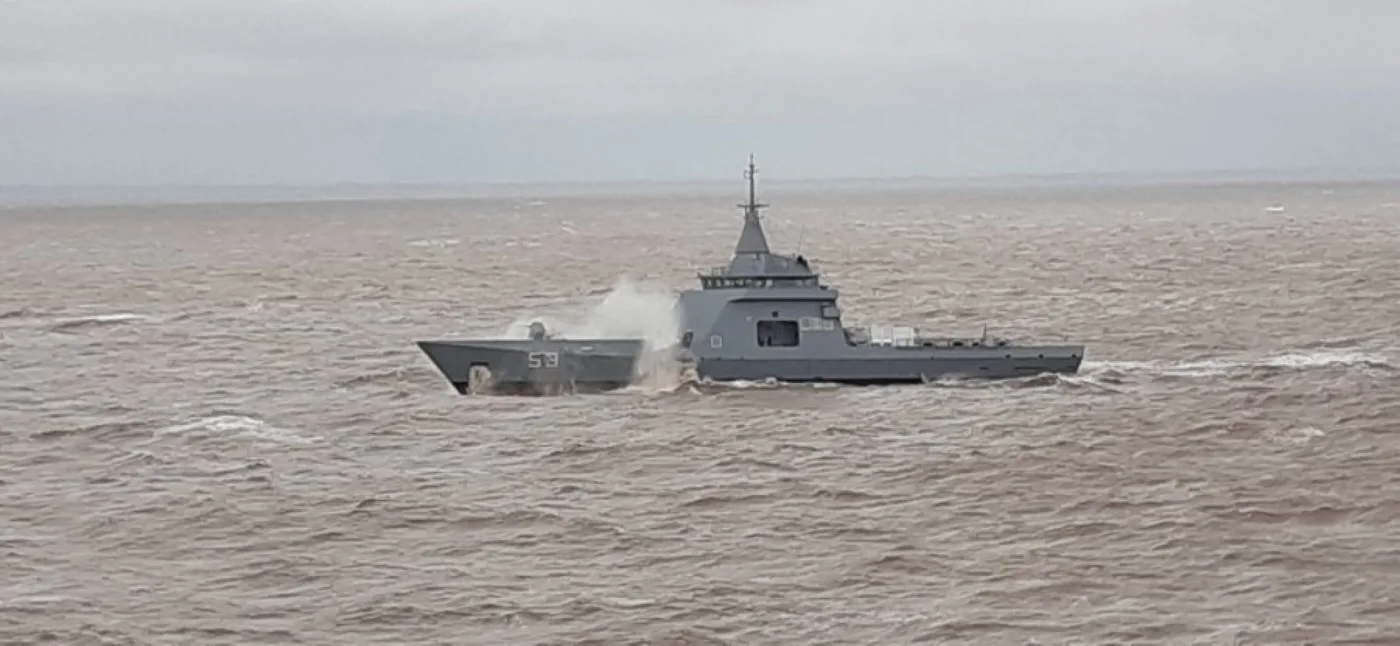 El buque ARA Almirante Storni, tercera embarcación entregada por Naval Group a la Armada Argentina.