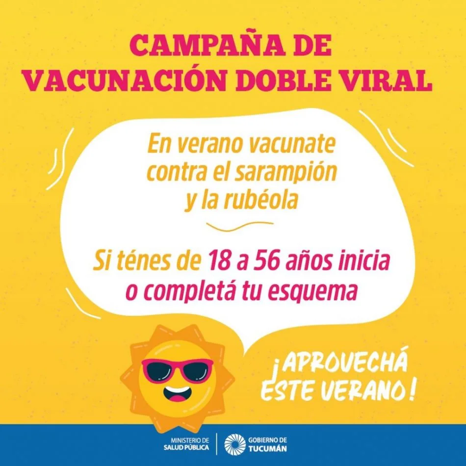 Tucumán lanza la campaña de vacunación "Doble Viral" contra el sarampión y la rubeola