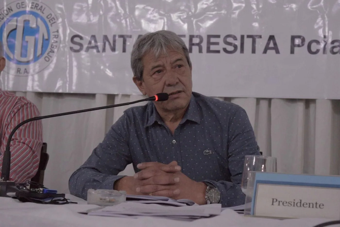 Secretario General de la Federación Argentina Sindical de Petróleo, Gas y Biocombustibles, Pedro Milla.