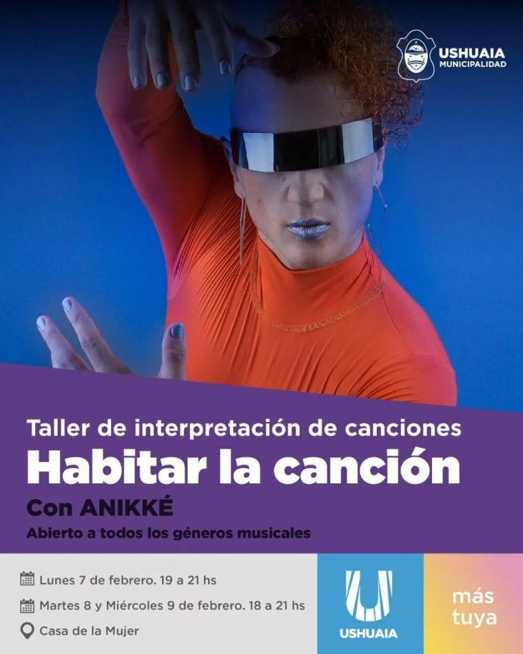ANIKKÉ BIO brindará show en vivo y taller "Habitar la canción" en Ushuaia