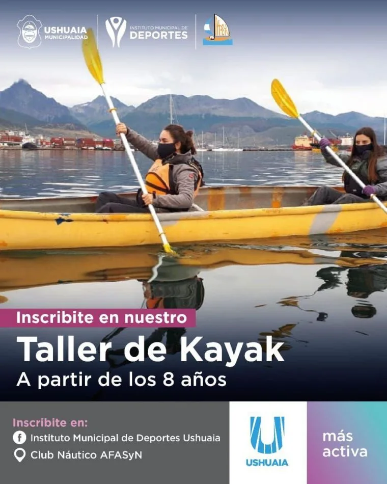 El instituto Municipal de Deportes invita a participar del taller del Kayak