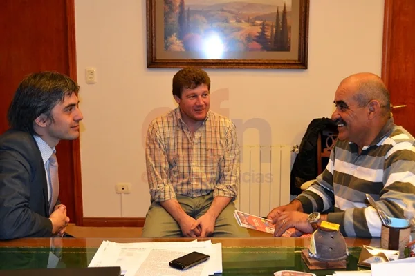 Rodríguez, Rossi y Melella, durante el encuentro llevado a cabo el martes.