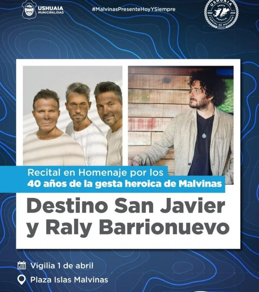 Raly Barrionuevo y Destino San Javier se presentarán en la Vigilia por Malvinas