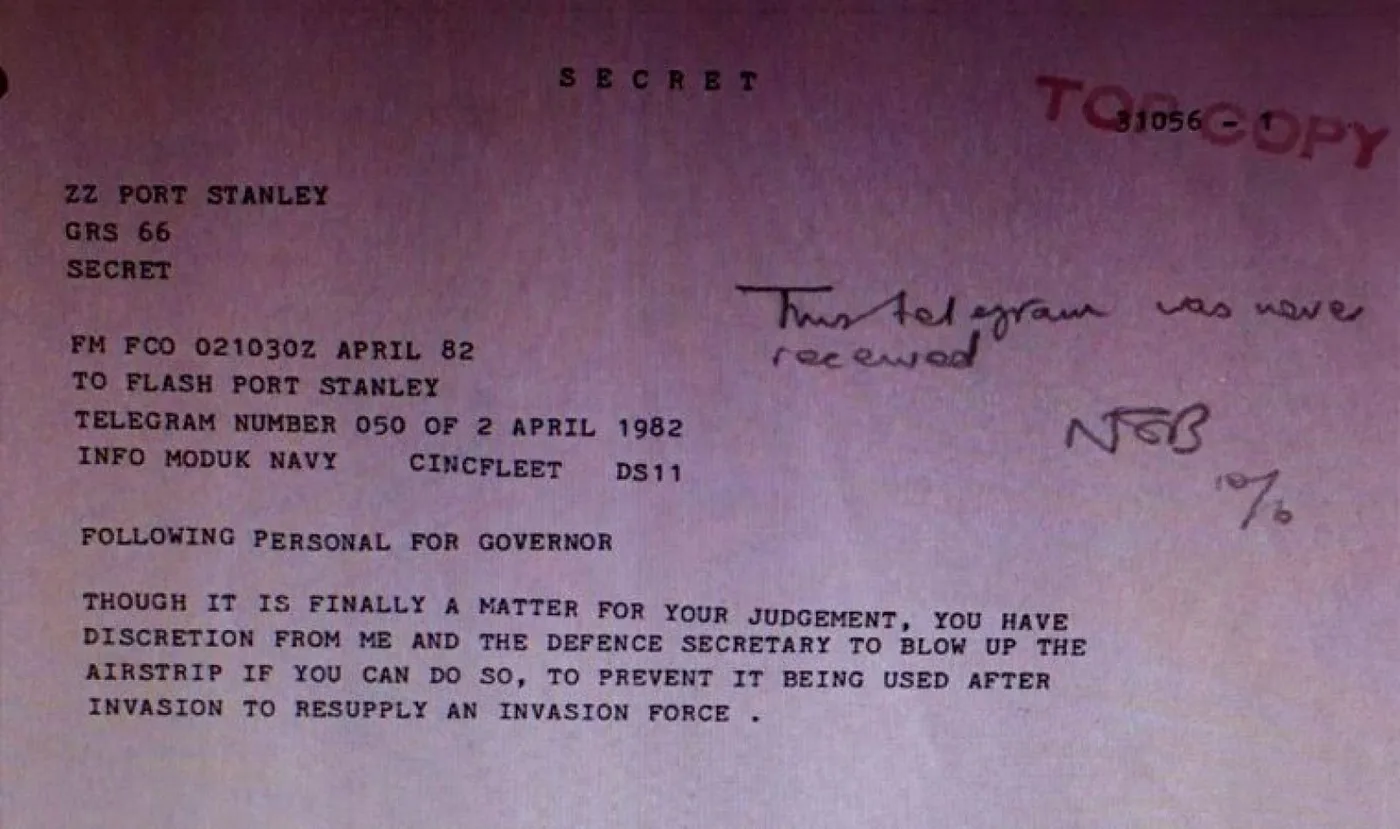 El telegrama de Londres que nunca llegó a Malvinas y pudo haber cambiado la historia de la guerra