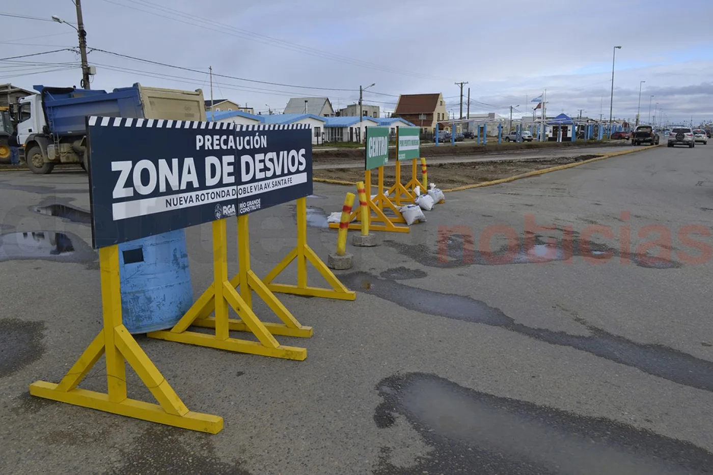 El desvío para ingresar a Perito Moreno es uno de los puntos peligrosos. Piden precaución al circular.