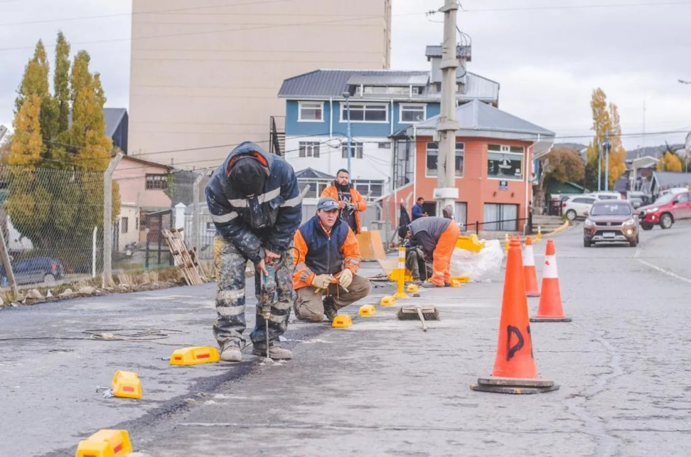 Obras en la calle 44 Héroes del Submarino ARA San Juan