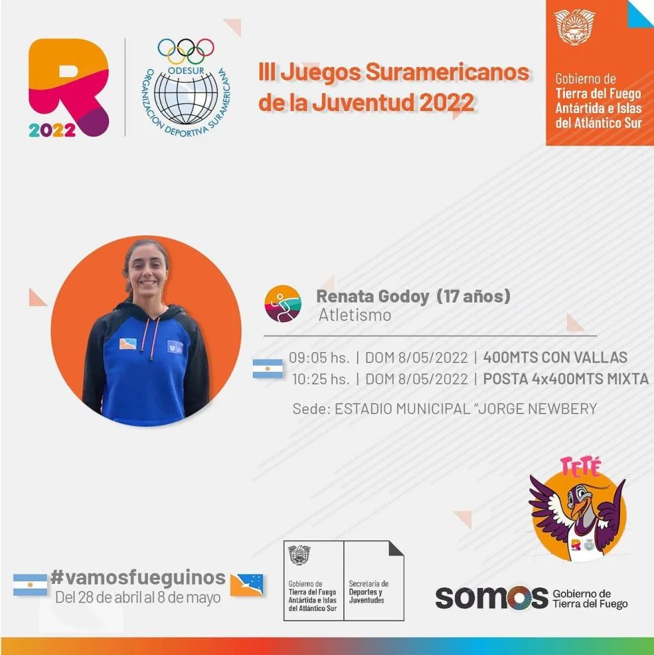 Renata Godoy se presenta en los Juegos Suramericanos de la Juventud “Rosario 2022”