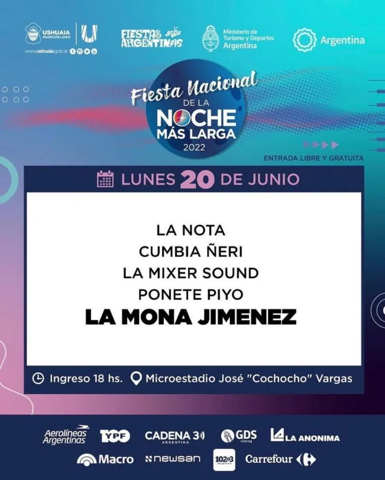 La Mona Jiménez calentará la antepenúltima noche con su show