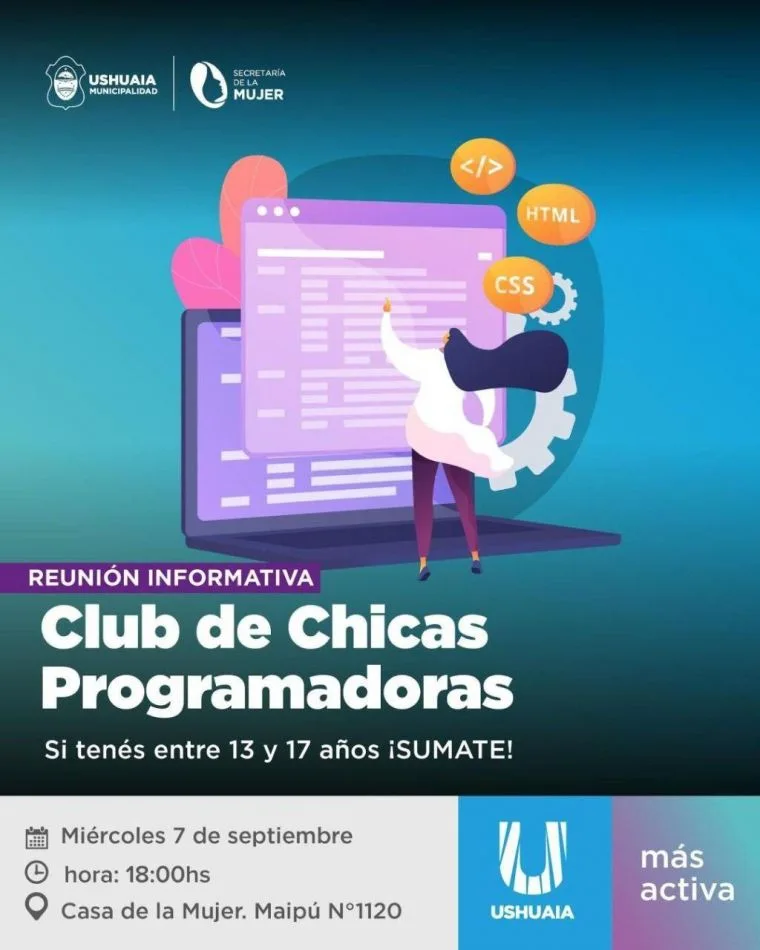 Reunión informativa para quienes quieran integrar el Club de Chicas Programadoras