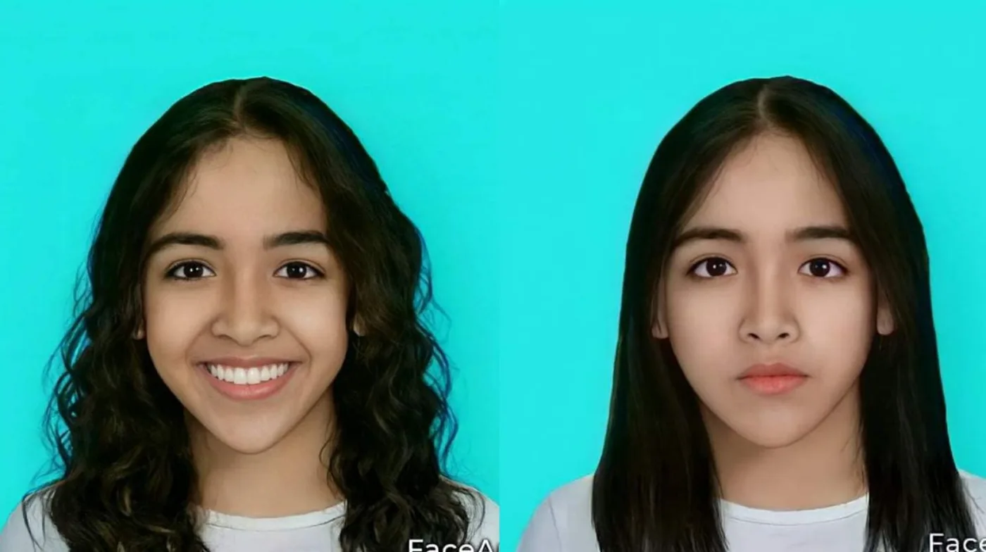 Las imágenes simuladas de la apariencia que tendría Sofía Herrera de adolescente.
