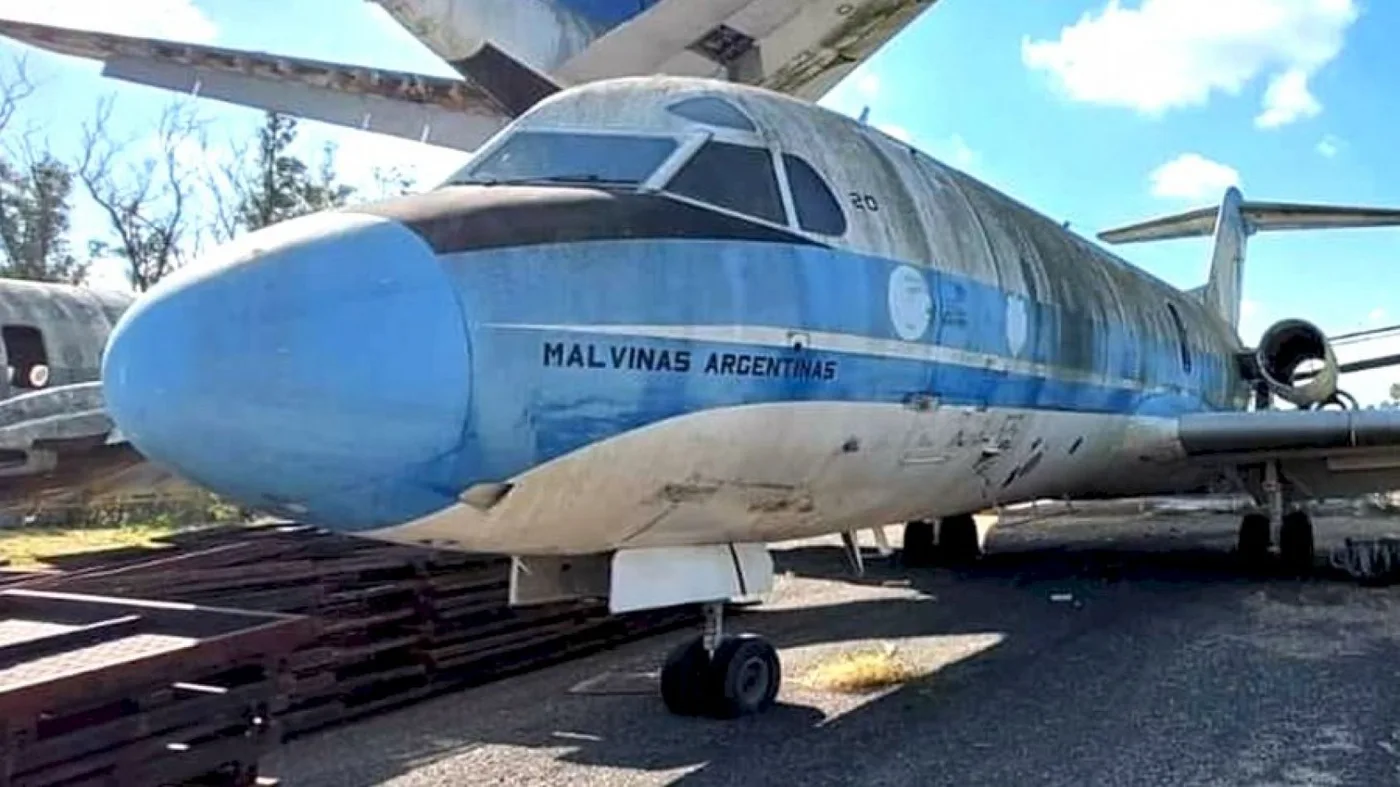 Juntan fondos para trasladar a Córdoba el avión Fokker que aterrizó en Malvinas en 1982