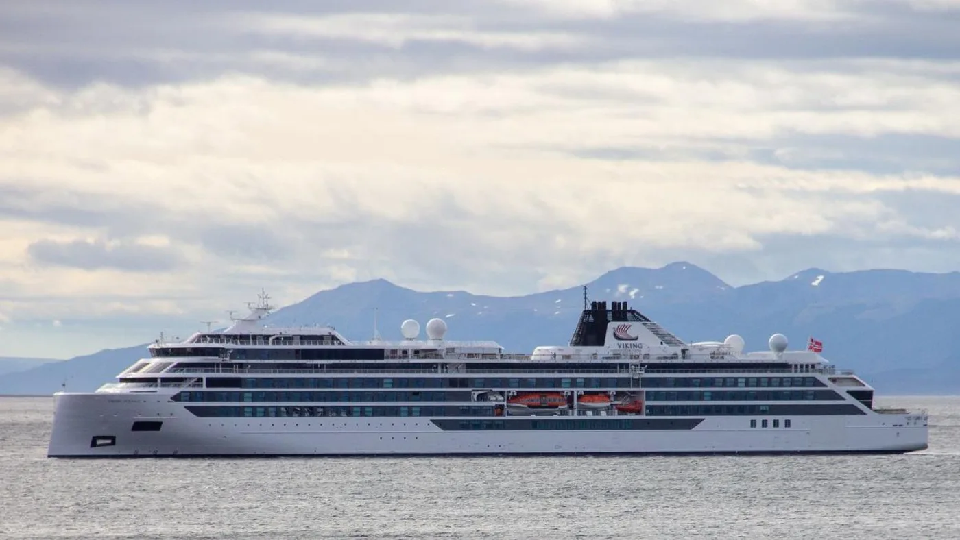 El incidente tuvo lugar en el crucero noruego “Viking Polaris” que hacía pocos días había recalado en Ushuaia. (Foto: Cristian Urrutia).