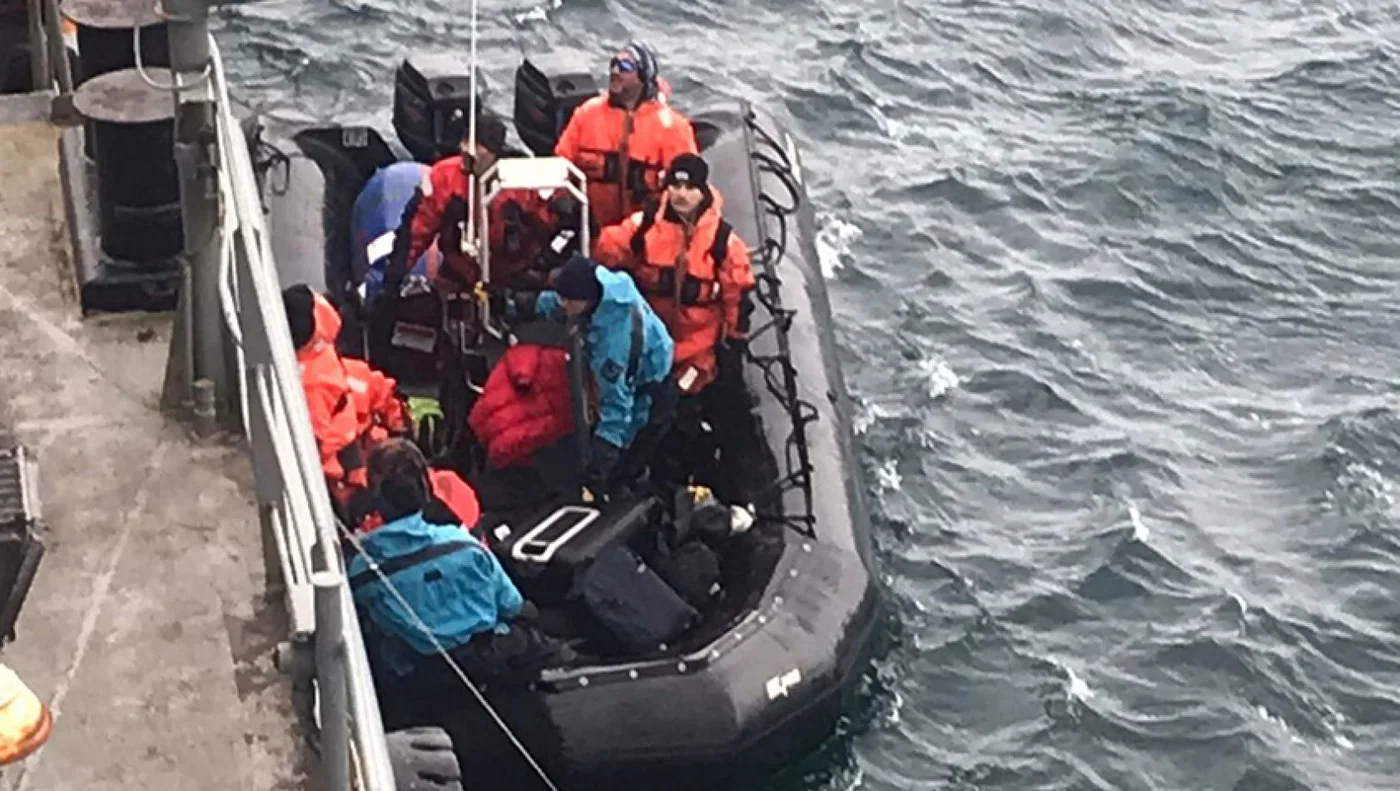 Los deportistas fueron rescatados y trasladados a Ushuaia.