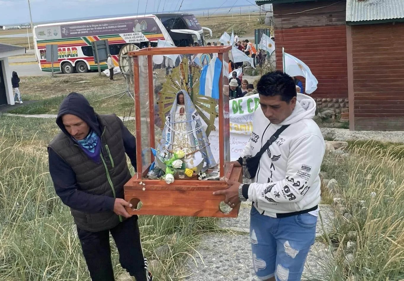 La Virgen al arribo en San Sebastián,