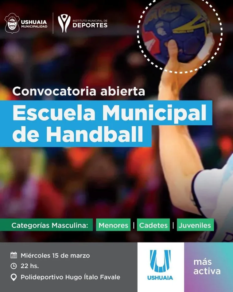Municipio de Ushuaia abre la Escuela Deportiva Municipal de Handball