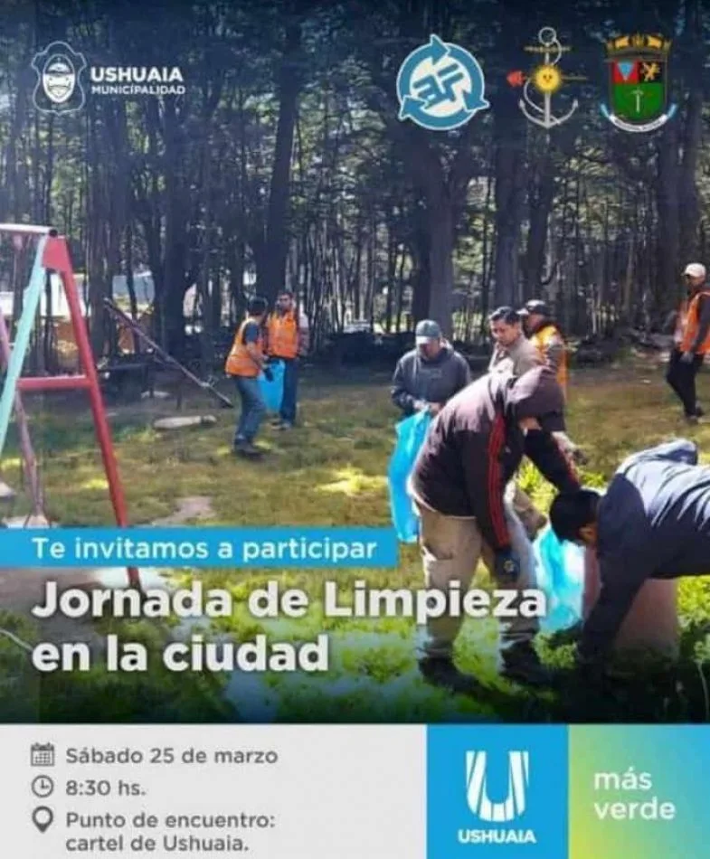 Jornada de limpieza con voluntarios en Ushuaia
